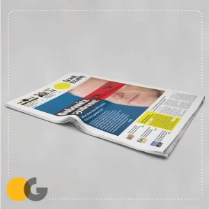 نمونه جلد روزنامه طراحی با نرم افزار ایندیزاین